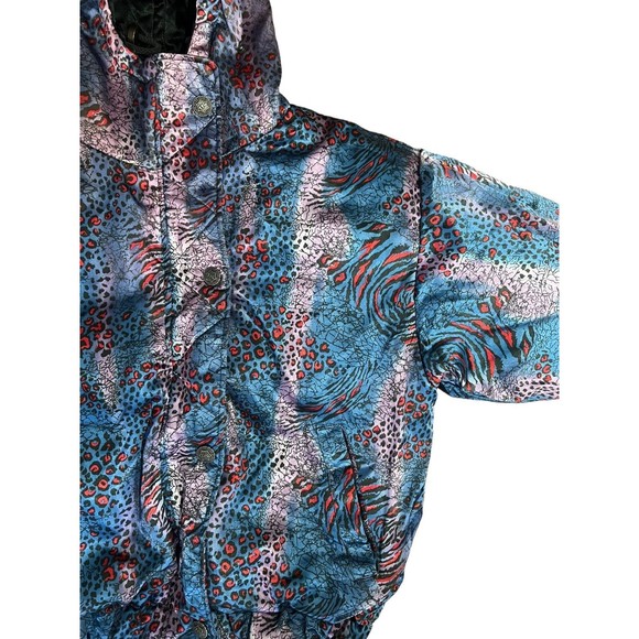 Vintage 90s Triple Fat Goose Down Reversible Satin Bomber Coat Jacket Womens XL - Picture 9 of 13